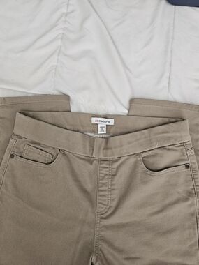Liz Claiborne Stretch Ponte Pants in Taupe